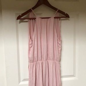 Pale Pink High Neck Dress